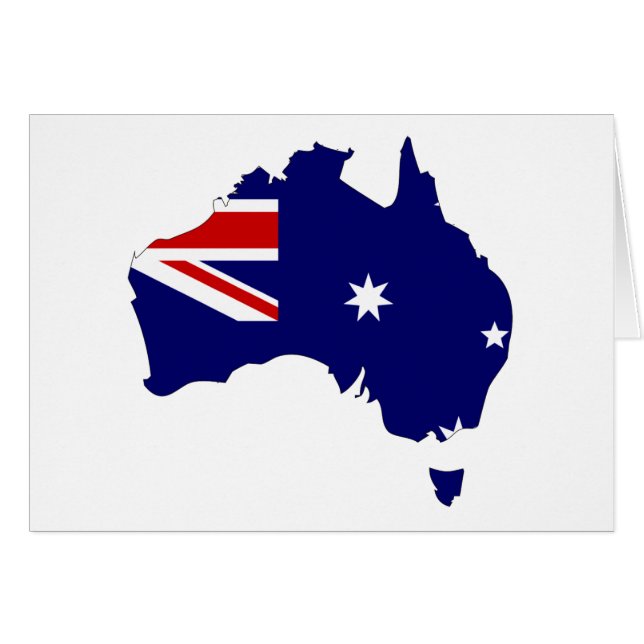 Australien-Flaggenkarte (Vorderseite (Horizontal))