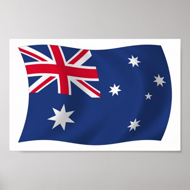 Australien Flaggenplakat drucken Poster (Vorne)
