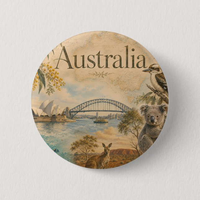 Australien für Liebhaber Australiens  Button (Vorderseite)