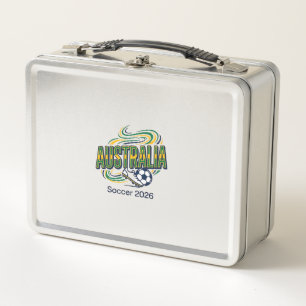 Australien Fußball 2026 Fußball Fett Land Typograf Metall Brotdose