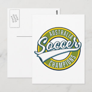 Australien Fußball Champions Logo. Postkarte