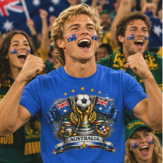Australien Fußballfan Fußball Weltmeisterschaft An T-Shirt