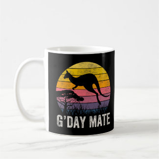 Australien Gday Mate Funny Kangaroo Australian Sym Kaffeetasse