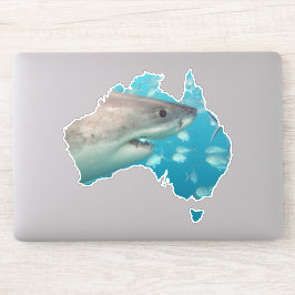 Australien Gestalt Weißer Hai Nah Aufkleber