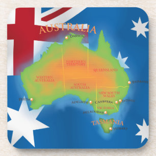 Australien Getränkeuntersetzer