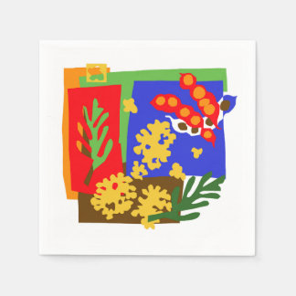 Australien - Golden WATTLE & Samenpoden Serviette