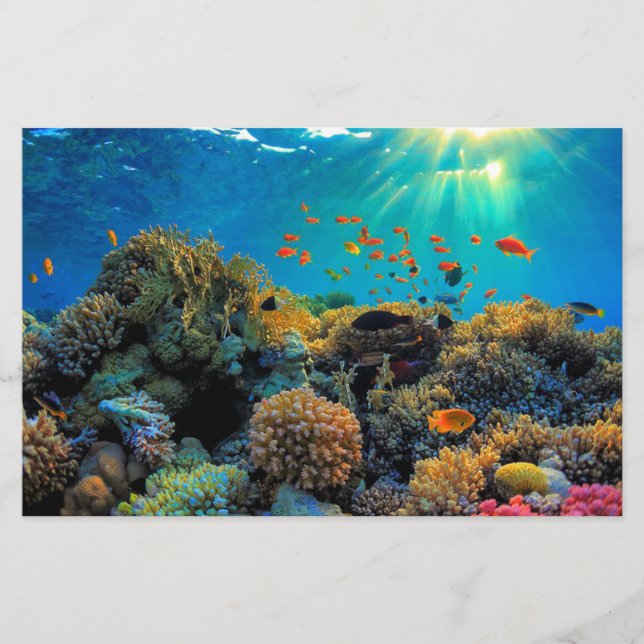 Australien Great Barrier Reef stilisierte Papierbl (Vorderseite)