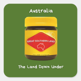 Australien Großes Südland Quadratischer Aufkleber
