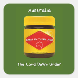 Australien Großes Südland Quadratischer Aufkleber