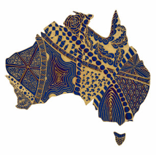 Australien Handgezeichnete dekorative Doodle Karte Fotoskulptur Magnet