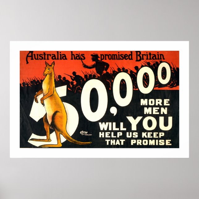 Australien hat Großbritannien (Leinwand) versproch Poster (Vorne)