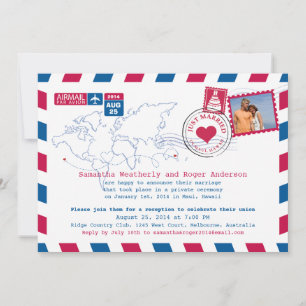 Australien/Hawaii Luftpost-Empfang Einladung