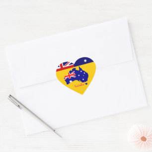 Australien Herz-Aufkleber