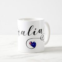 Australien Herz Tasse, australische Flagge