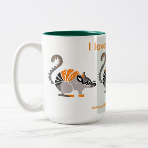 Australien - I Liebe NUMBATS - Marsupial - Wildlif Zweifarbige Tasse