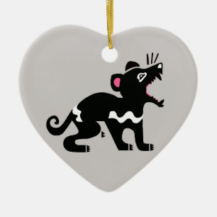 Australien - I Liebe Tasmanian DEVILS - Wildfauna Keramik Ornament
