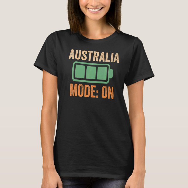 Australien im Batteriemodus T-Shirt (Vorderseite)