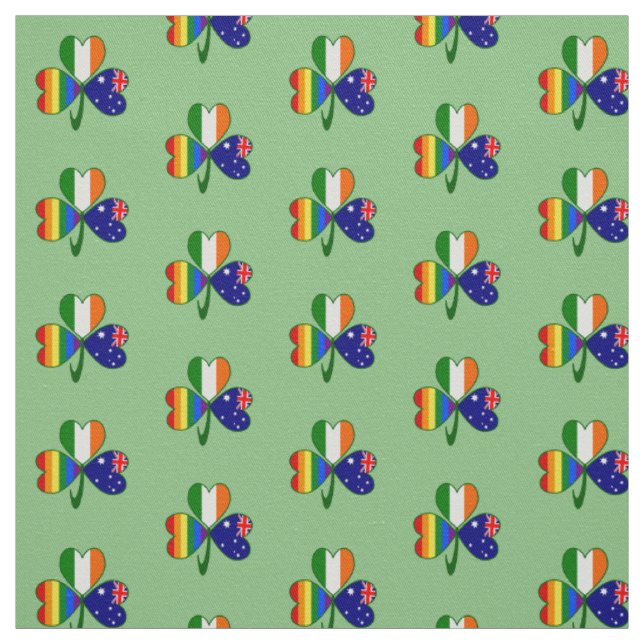 Australien Irland Gay Pride Kleeblatt Stoff (Muster)