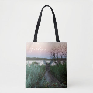 Australien Kangaroo Animal Wildlife Sunset Nature Tasche