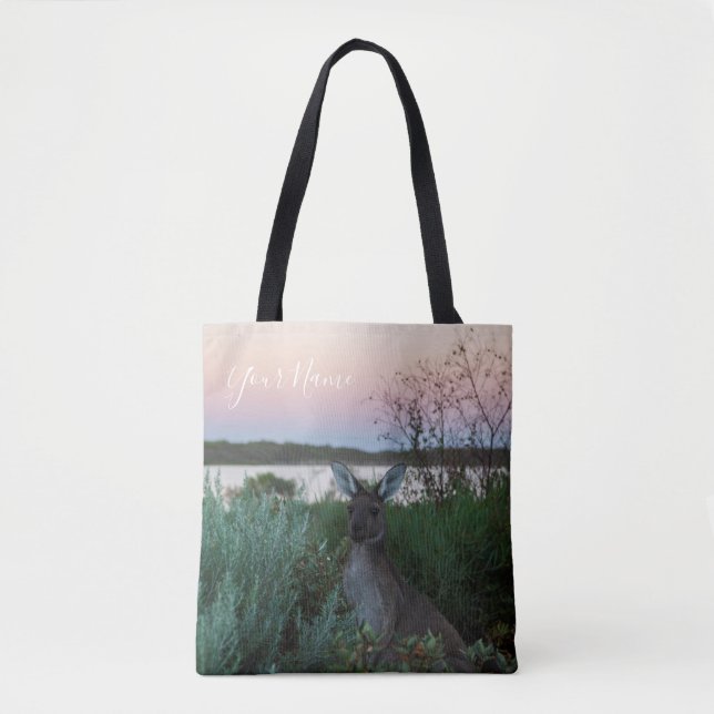 Australien Kangaroo Animal Wildlife Sunset Nature Tasche (Vorderseite)