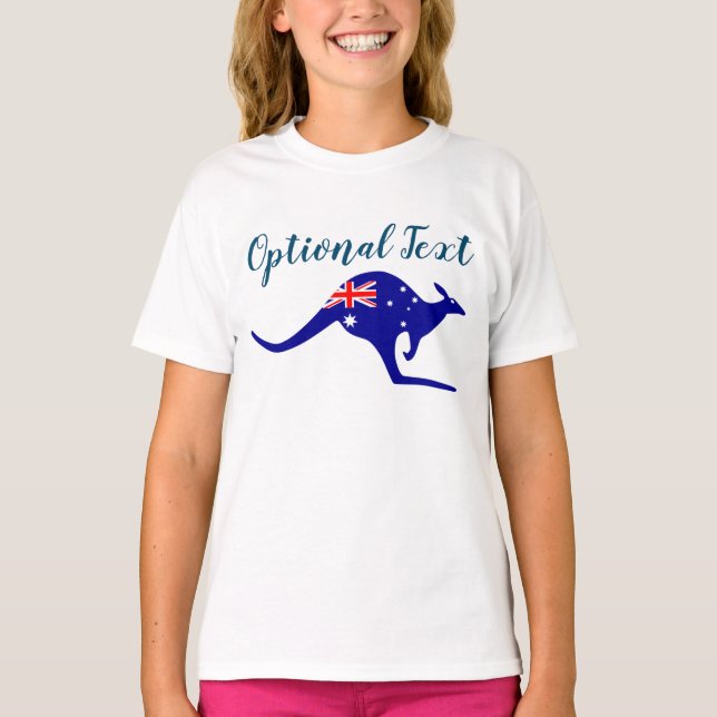 Australien Kangaroo & Flag T-Shirt (Vorderseite)