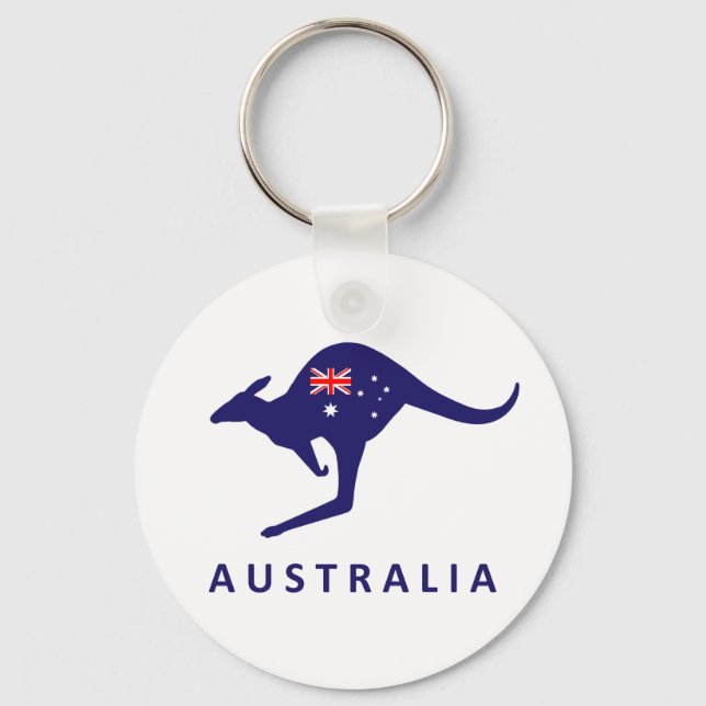 Australien Kangaroo Flaggen Schlüsselketten Schlüsselanhänger (Vorderseite)