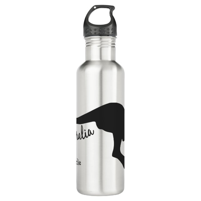Australien Kangaroo individuelle Name Wasserflasch Edelstahlflasche (Vorderseite)
