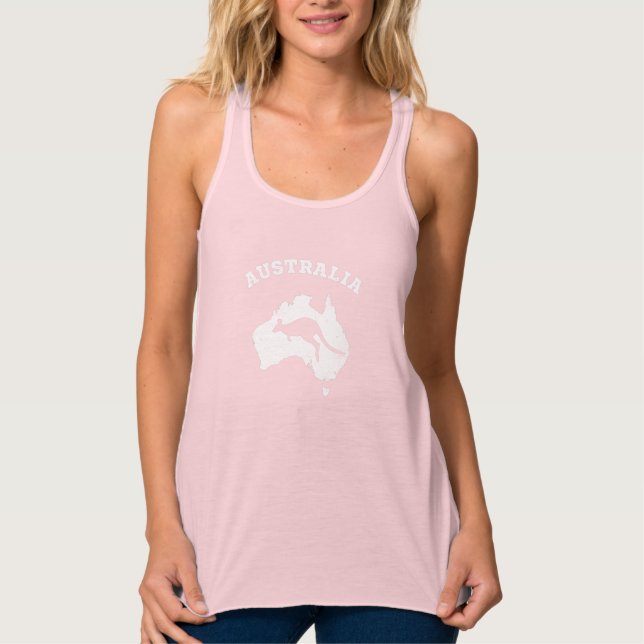 Australien Kangaroo Patriotic Symbol Vintag Tank Top (Vorderseite)