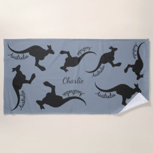 Australien Kangaroos individuelle Name und Farbtuc Strandtuch