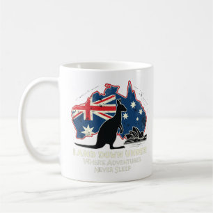 Australien Känguru Aussies Land Down Under  Kaffeetasse