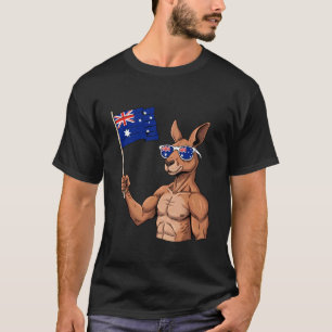 Australien Känguru Australische Flagge T-Shirt