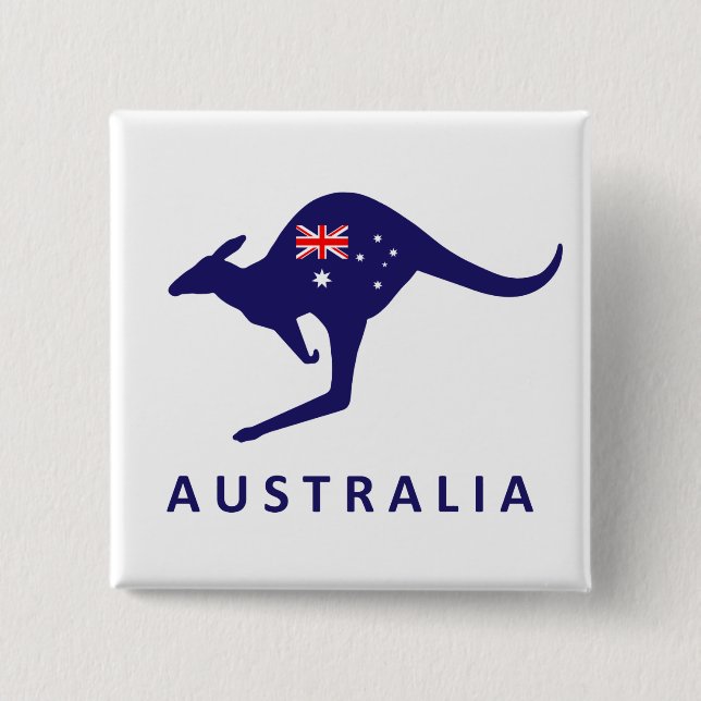 AUSTRALIEN-KÄNGURU-FLAGGE BUTTON (Vorderseite)