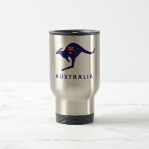 AUSTRALIEN-KÄNGURU-FLAGGEN-REISE-TASSE REISEBECHER