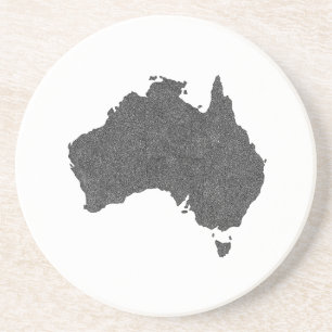 Australien Karte Design mit versteckten Grenzen Getränkeuntersetzer