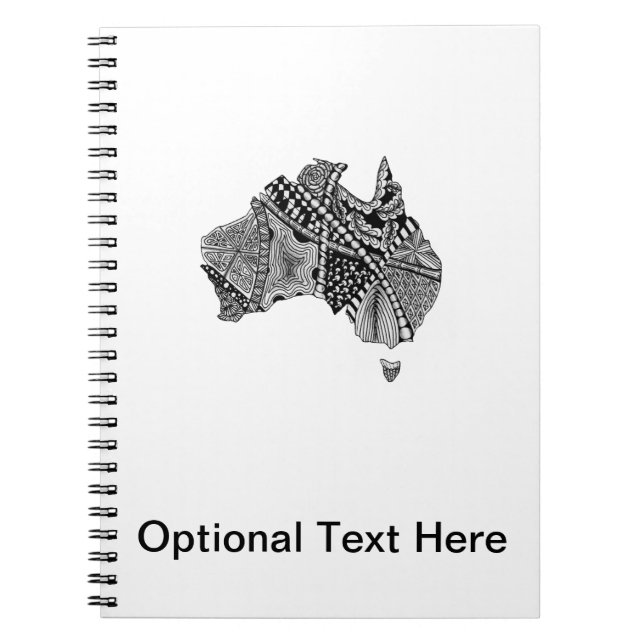 Australien Karte Doodle Notizblock (Vorderseite)