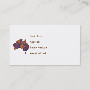 Australien Karte Doodle Orange Lila