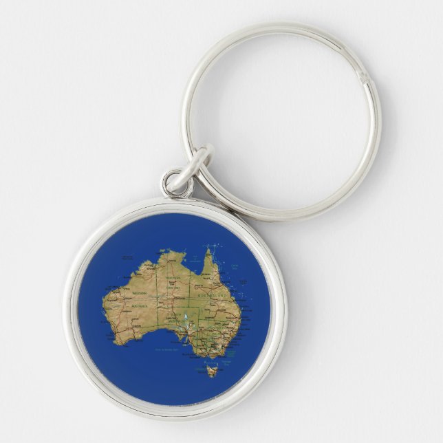 Australien-Karten-Schlüsselanhänger Schlüsselanhänger (Vorne)