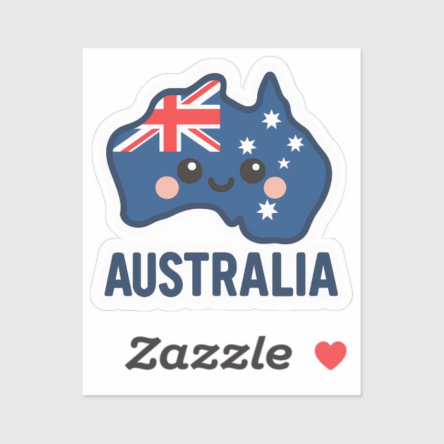 Australien Kawaii Fusion - Bold & Adorable Aufkleber (Blatt)