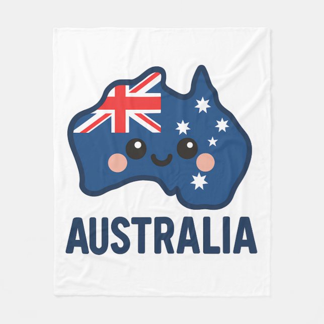 Australien Kawaii Fusion - Bold & Adorable Fleecedecke (Vorderseite)