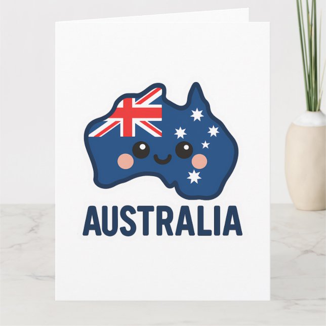 Australien Kawaii Fusion - Bold & Adorable Karte (Vorderseite)