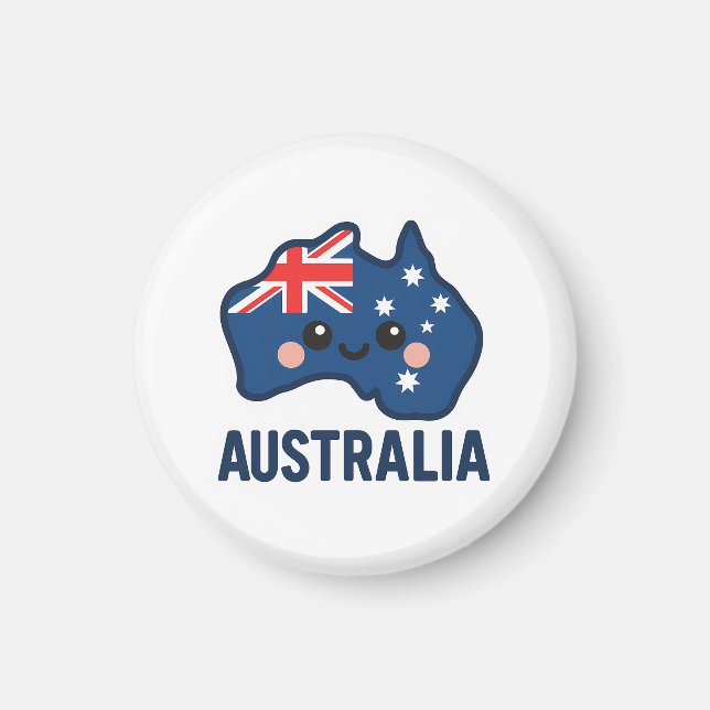 Australien Kawaii Fusion - Bold & Adorable Magnet (Vorne)