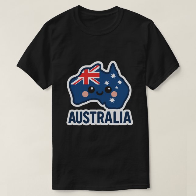 Australien Kawaii Fusion - Bold & Adorable T-Shirt (Design vorne)