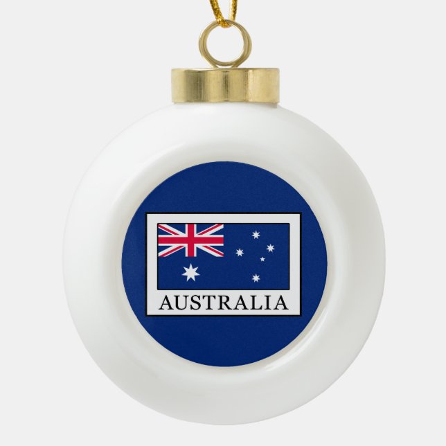Australien Keramik Kugel-Ornament (Vorderseite)