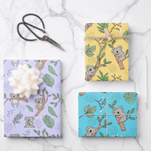 Australien Koala Bär Geschenkpapier Set von 3