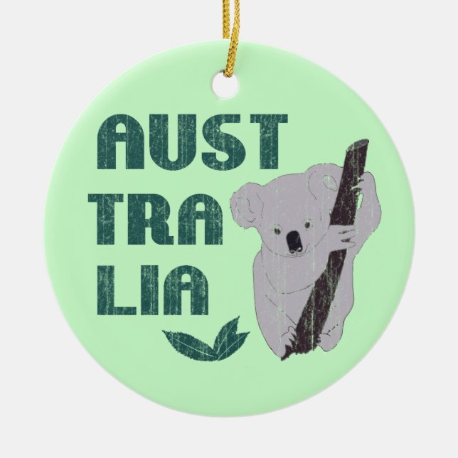 Australien-Koala-Bärn-Verzierung Keramikornament (Vorne)