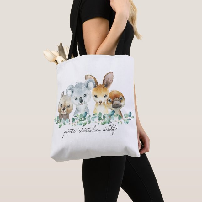 Australien Koala Kangaroo Tote Bag Ökologisch Tasche (Von Nahem)