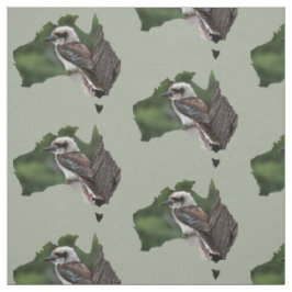 Australien Kontur Kookaburra in einem Baum Stoff