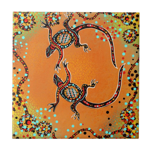 AUSTRALIEN KUNST                   FLIESE (Vorderseite)