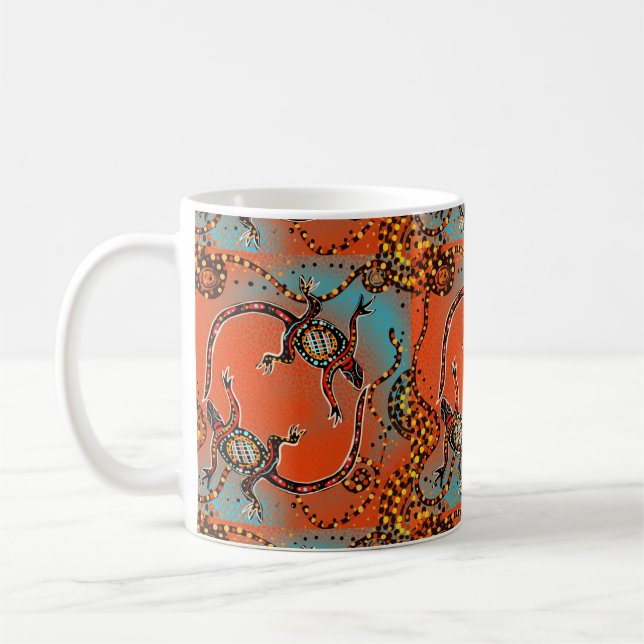 AUSTRALIEN KUNST KAFFEETASSE (Links)