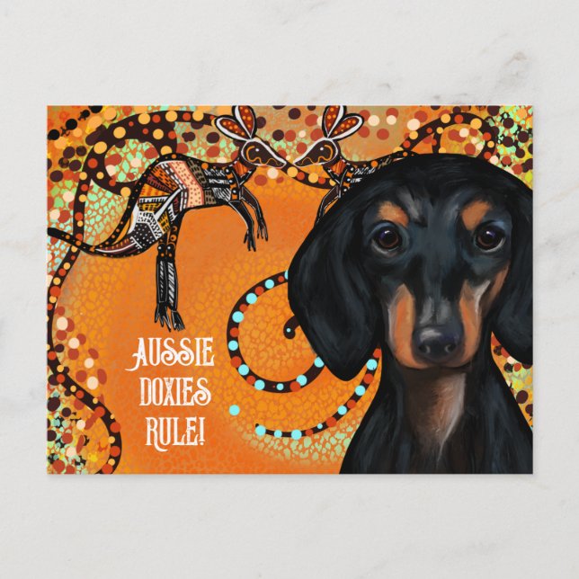 AUSTRALIEN KUNST POSTKARTE (Vorderseite)